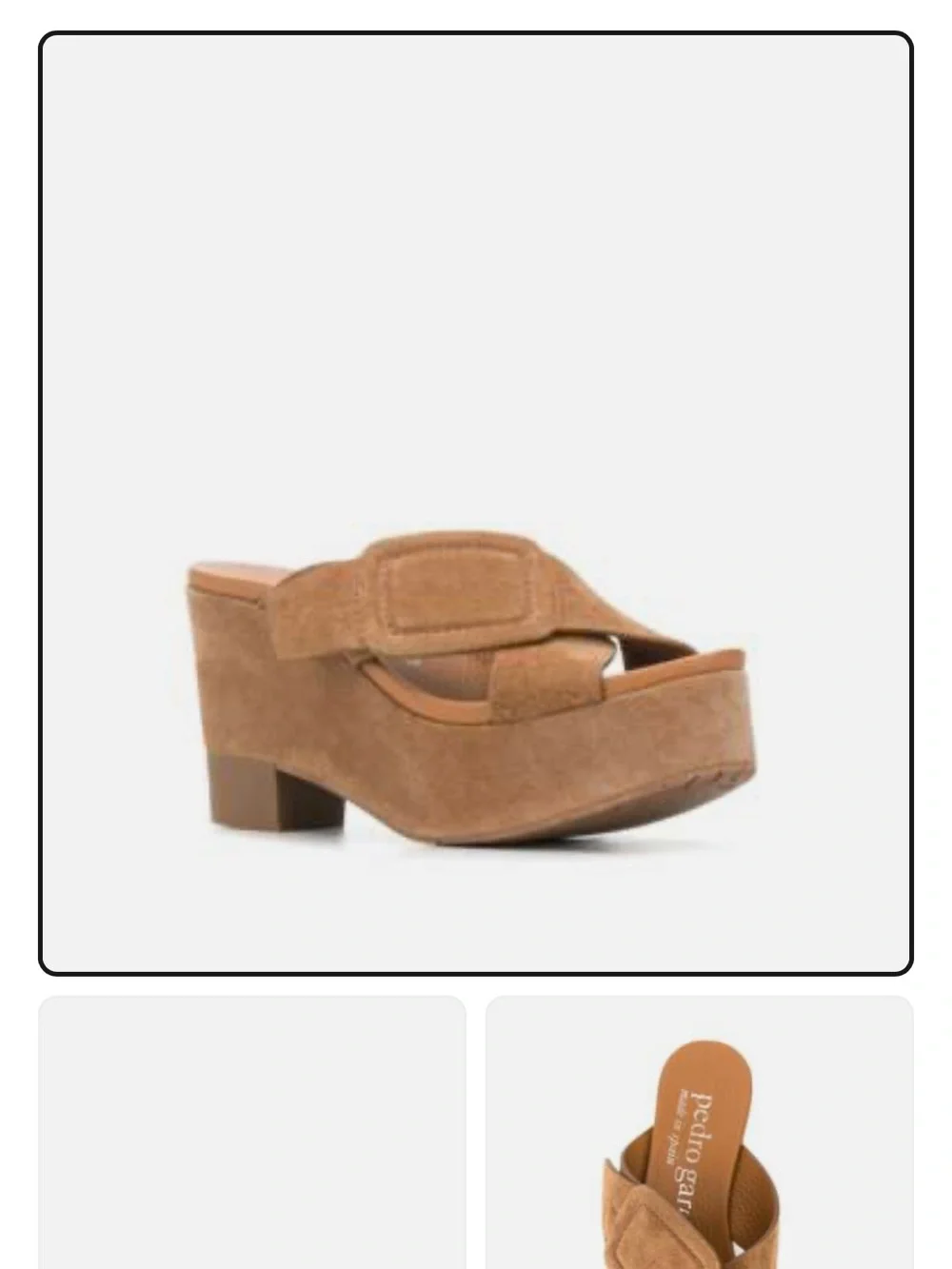 Pedro Garcia Brown Suede Platform Slide Sandals